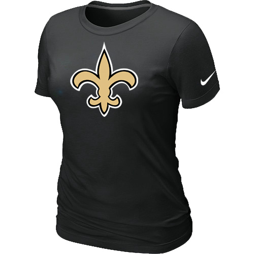 New Orleans Saints Black Women's Logo T-Shirt,We sell and wholesale New Orleans Saints Black Women's Logo T-Shirt on line form chian!