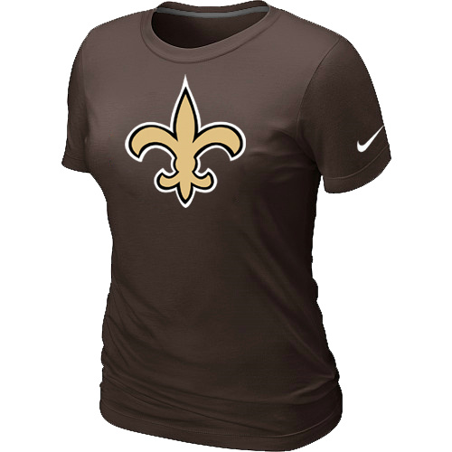 New Orleans Saints Brown Women's Logo T-Shirt,We sell and wholesale New Orleans Saints Brown Women's Logo T-Shirt on line form chian!