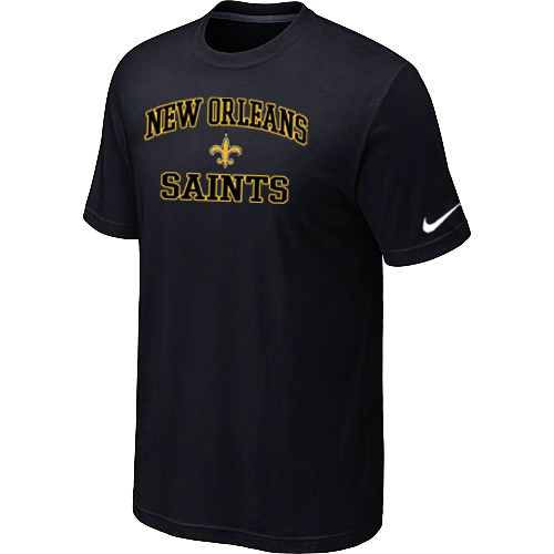 New Orleans Saints Heart & Soul Black T-Shirt,We sell and wholesale New Orleans Saints Heart & Soul Black T-Shirt on line form chian!