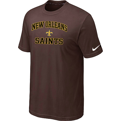 New Orleans Saints Heart & Soul Brown T-Shirt,We sell and wholesale New Orleans Saints Heart & Soul Brown T-Shirt on line form chian!