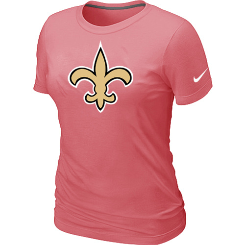 New Orleans Saints Pink Women's Logo T-Shirt,We sell and wholesale New Orleans Saints Pink Women's Logo T-Shirt on line form chian!