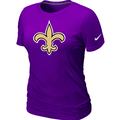 New Orleans Saints Purple Women's Logo T-Shirt,We sell and wholesale New Orleans Saints Purple Women's Logo T-Shirt on line form chian!