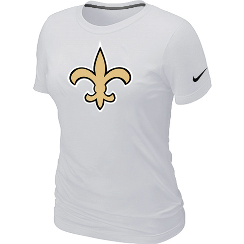 New Orleans Saints White Women's Logo T-Shirt,We sell and wholesale New Orleans Saints White Women's Logo T-Shirt on line form chian!