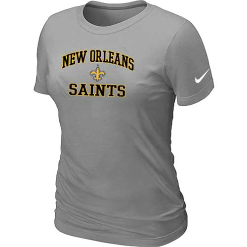 New Orleans Saints Women's Heart & Soul L.Grey T-Shirt,We sell and wholesale New Orleans Saints Women's Heart & Soul L.Grey T-Shirt on line form chian!