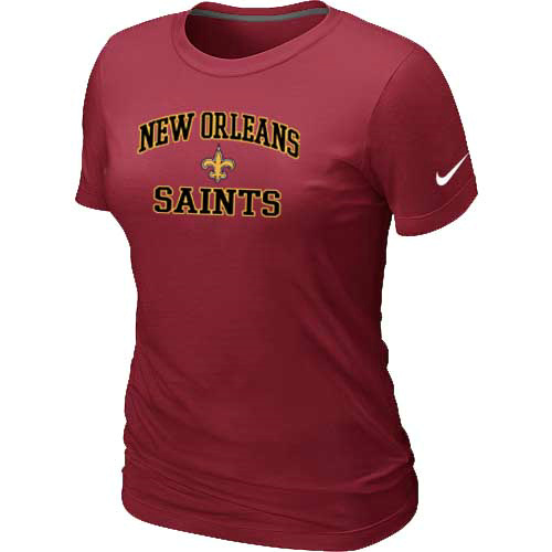 New Orleans Saints Women's Heart & Soul Red T-Shirt,We sell and wholesale New Orleans Saints Women's Heart & Soul Red T-Shirt on line form chian!