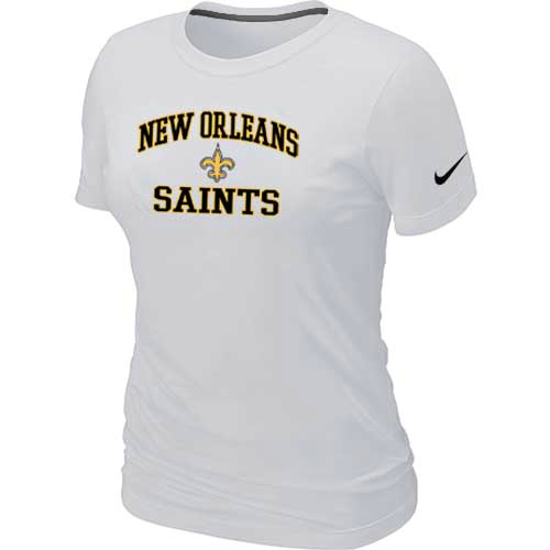 New Orleans Saints Women's Heart & Soul White T-Shirt,We sell and wholesale New Orleans Saints Women's Heart & Soul White T-Shirt on line form chian!