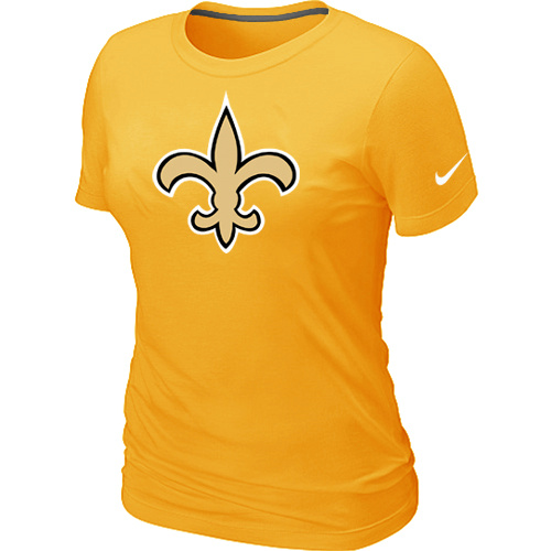 New Orleans Saints Yellow Women's Logo T-Shirt,We sell and wholesale New Orleans Saints Yellow Women's Logo T-Shirt on line form chian!