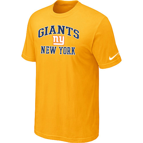 New York Giants Heart & Soul Yellow T-Shirt,We sell and wholesale New York Giants Heart & Soul Yellow T-Shirt on line form chian!