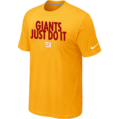 New York Giants Just Do It Yellow T-Shirt,We sell and wholesale New York Giants Just Do It Yellow T-Shirt on line form chian!