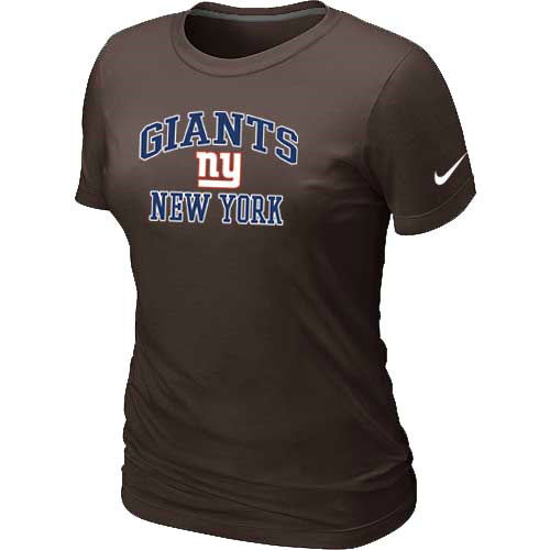 New York Giants Women's Heart & Soul Brown T-Shirt,We sell and wholesale New York Giants Women's Heart & Soul Brown T-Shirt on line form chian!