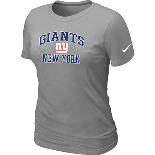 New York Giants Women's Heart & Soul L.Grey T-Shirt,We sell and wholesale New York Giants Women's Heart & Soul L.Grey T-Shirt on line form chian!