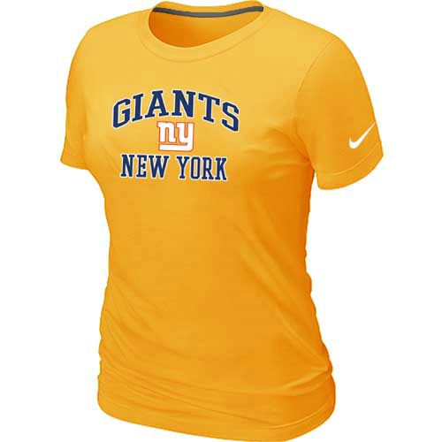 New York Giants Women's Heart & Soul Yellow T-Shirt,We sell and wholesale New York Giants Women's Heart & Soul Yellow T-Shirt on line form chian!