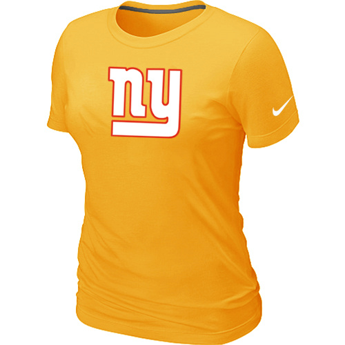 New York Giants Yellow Women's Logo T-Shirt,We sell and wholesale New York Giants Yellow Women's Logo T-Shirt on line form chian!