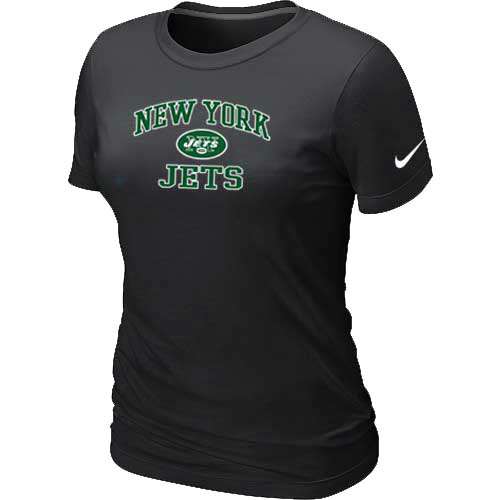 New York Jets Women's Heart & Soul Black T-Shirt,We sell and wholesale New York Jets Women's Heart & Soul Black T-Shirt on line form chian!