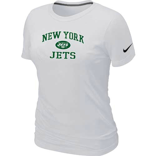 New York Jets Women's Heart & Soul White T-Shirt,We sell and wholesale New York Jets Women's Heart & Soul White T-Shirt on line form chian!