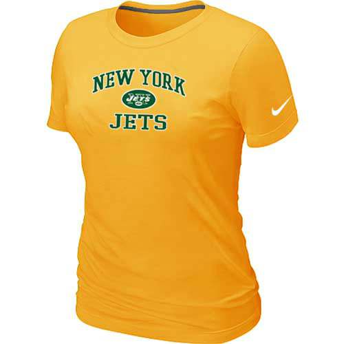 New York Jets Women's Heart & Soul Yellow T-Shirt,We sell and wholesale New York Jets Women's Heart & Soul Yellow T-Shirt on line form chian!