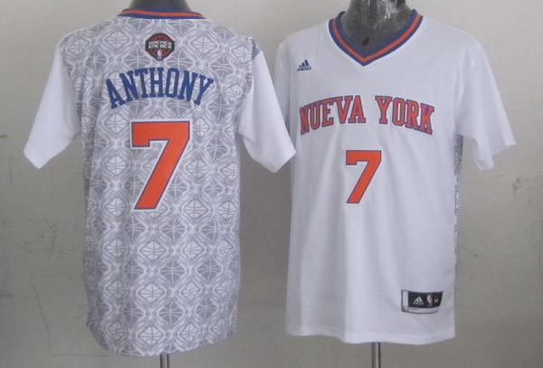 New York Knicks #7 Carmelo Anthony Revolution 30 Swingman 2014 Noche Latina White Jerseys,We sell and wholesale New York Knicks #7 Carmelo Anthony Revolution 30 Swingman 2014 Noche Latina White Jerseys on line form chian!