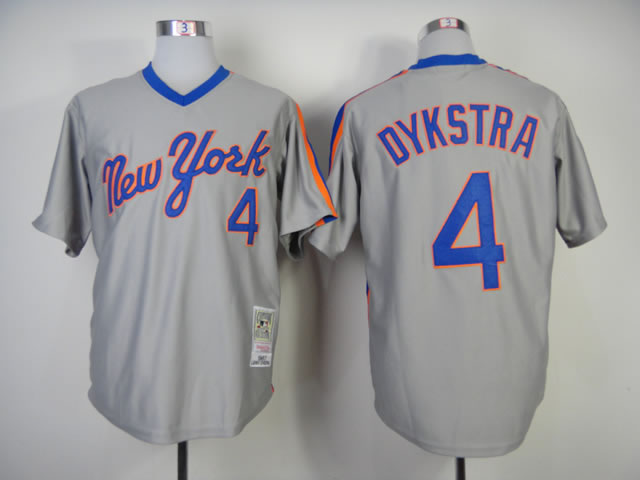 New York Mets #4 Dykstra Gray Throwback Jerseys,We sell and wholesale New York Mets #4 Dykstra Gray Throwback Jerseys on line form chian!