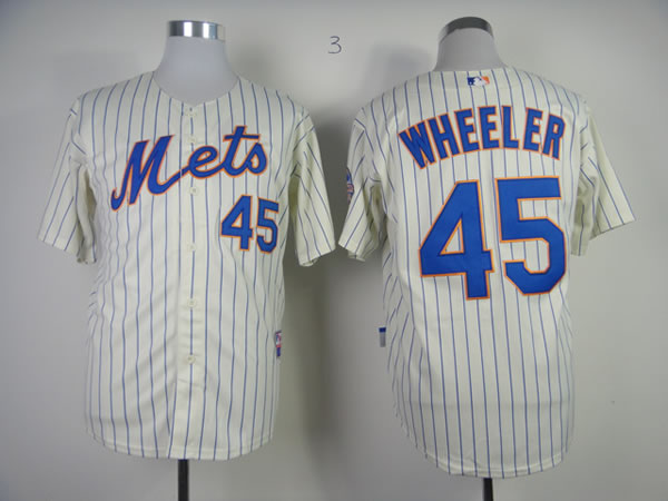 New York Mets #45 Zack Wheeler Cream With Blue Pinstripe Jerseys,We sell and wholesale New York Mets #45 Zack Wheeler Cream With Blue Pinstripe Jerseys on line form chian!