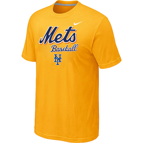 New York Mets 2014 Home Practice T-Shirt - Yellow,We sell and wholesale New York Mets 2014 Home Practice T-Shirt - Yellow on line form chian!