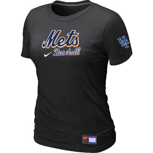 New York Mets Nike Women's Black Short Sleeve Practice T-Shirt,We sell and wholesale New York Mets Nike Women's Black Short Sleeve Practice T-Shirt on line form chian!
