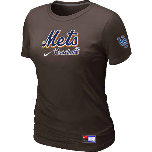 New York Mets Nike Women's Brown Short Sleeve Practice T-Shirt,We sell and wholesale New York Mets Nike Women's Brown Short Sleeve Practice T-Shirt on line form chian!