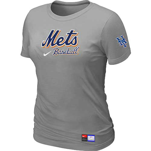 New York Mets Nike Women's L.Grey Short Sleeve Practice T-Shirt,We sell and wholesale New York Mets Nike Women's L.Grey Short Sleeve Practice T-Shirt on line form chian!
