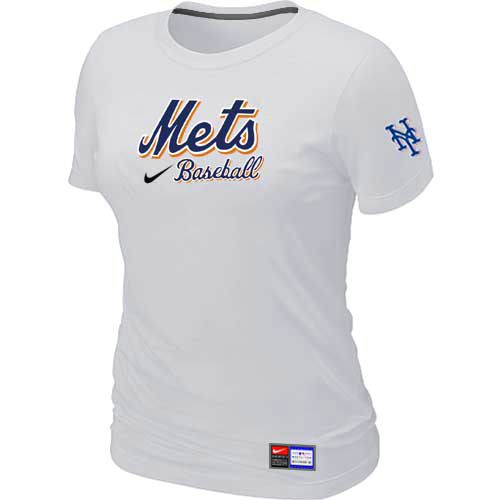 New York Mets Nike Women's White Short Sleeve Practice T-Shirt,We sell and wholesale New York Mets Nike Women's White Short Sleeve Practice T-Shirt on line form chian!
