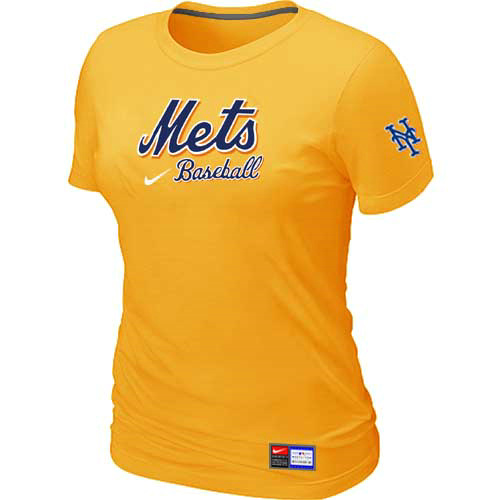 New York Mets Nike Women's Yellow Short Sleeve Practice T-Shirt,We sell and wholesale New York Mets Nike Women's Yellow Short Sleeve Practice T-Shirt on line form chian!