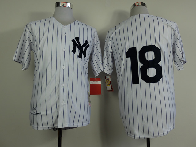 New York Yankees #18 Johnny Damon 1956 Throwback White Pinstripe Jerseys,We sell and wholesale New York Yankees #18 Johnny Damon 1956 Throwback White Pinstripe Jerseys on line form chian!