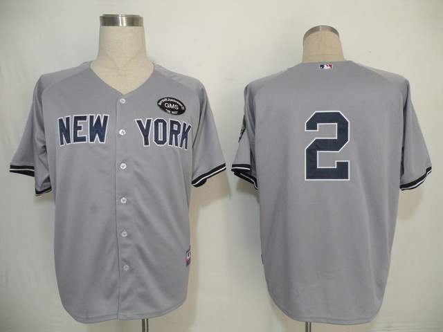 New York Yankees #2 Derek Jeter Gray GMS Patch Jerseys,We sell and wholesale New York Yankees #2 Derek Jeter Gray GMS Patch Jerseys on line form chian!