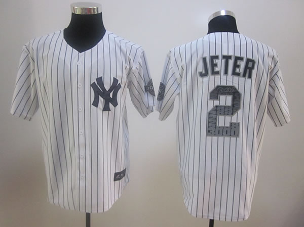 New York Yankees #2 Derek Jeter White Pinstripe 3000 Hits Patch Jerseys,We sell and wholesale New York Yankees #2 Derek Jeter White Pinstripe 3000 Hits Patch Jerseys on line form chian!