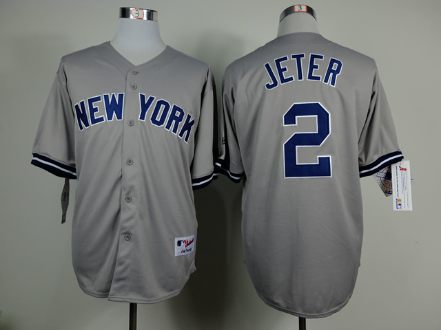 New York Yankees #2 Derek Jeter With Name Gray Jerseys,We sell and wholesale New York Yankees #2 Derek Jeter With Name Gray Jerseys on line form chian!
