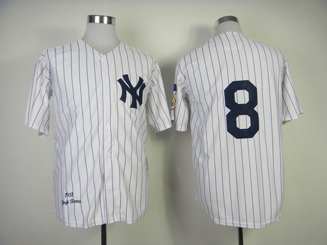 New York Yankees #8 Yogi Berra Throwback 1951 White Jerseys,We sell and wholesale New York Yankees #8 Yogi Berra Throwback 1951 White Jerseys on line form chian!