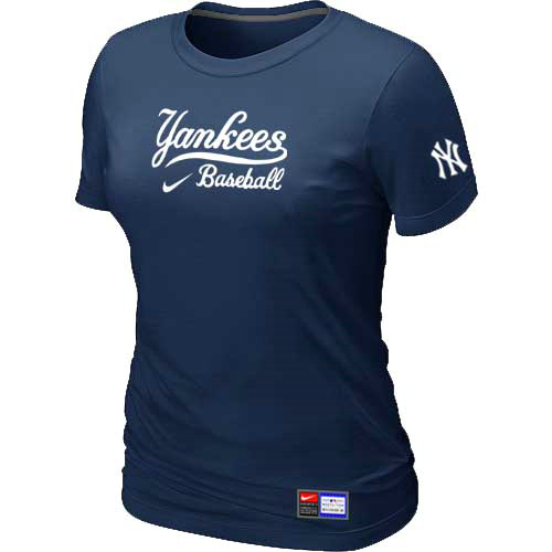 New York Yankees Nike Women's D.Blue Short Sleeve Practice T-Shirt,We sell and wholesale New York Yankees Nike Women's D.Blue Short Sleeve Practice T-Shirt on line form chian!