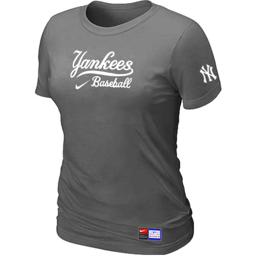 New York Yankees Nike Women's D.Grey Short Sleeve Practice T-Shirt,We sell and wholesale New York Yankees Nike Women's D.Grey Short Sleeve Practice T-Shirt on line form chian!