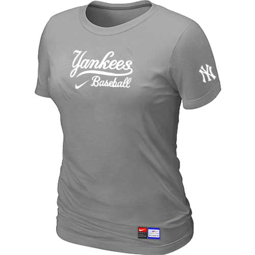 New York Yankees Nike Women's L.Grey Short Sleeve Practice T-Shirt,We sell and wholesale New York Yankees Nike Women's L.Grey Short Sleeve Practice T-Shirt on line form chian!