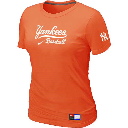 New York Yankees Nike Women's Orange Short Sleeve Practice T-Shirt,We sell and wholesale New York Yankees Nike Women's Orange Short Sleeve Practice T-Shirt on line form chian!