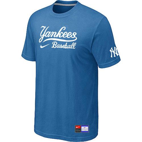 New York Yankees light Blue Nike Short Sleeve Practice T-Shirt,We sell and wholesale New York Yankees light Blue Nike Short Sleeve Practice T-Shirt on line form chian!
