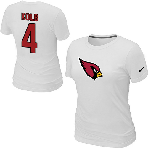 Nike Arizona Cardinals 4 Kolb Name & Number Women's T-Shirt White,We sell and wholesale Nike Arizona Cardinals 4 Kolb Name & Number Women's T-Shirt White on line form chian!