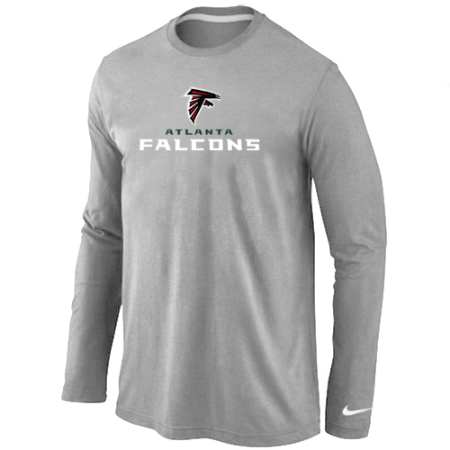 Nike Atlanta Falcons Authentic Logo Long Sleeve T-Shirt Gray,We sell and wholesale Nike Atlanta Falcons Authentic Logo Long Sleeve T-Shirt Gray on line form chian!