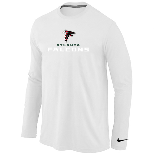 Nike Atlanta Falcons Authentic Logo Long Sleeve T-Shirt White,We sell and wholesale Nike Atlanta Falcons Authentic Logo Long Sleeve T-Shirt White on line form chian!
