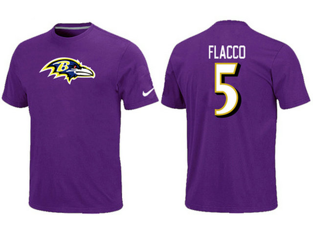 Nike Baltimore Ravens 5 Flacco Name & Number T-Shirt- Purple,We sell and wholesale Nike Baltimore Ravens 5 Flacco Name & Number T-Shirt- Purple on line form chian!