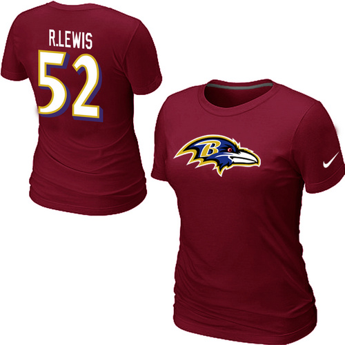 Nike Baltimore Ravens 52 R.LEWIS Name & Number Women's T-Shirt Red,We sell and wholesale Nike Baltimore Ravens 52 R.LEWIS Name & Number Women's T-Shirt Red on line form chian!