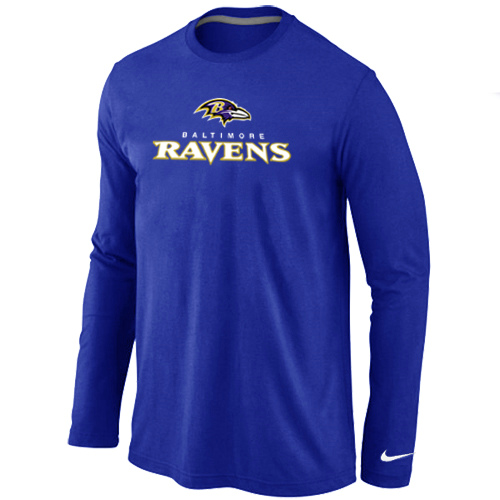 Nike Baltimore Ravens Authentic Logo Long Sleeve T-Shirt Blue,We sell and wholesale Nike Baltimore Ravens Authentic Logo Long Sleeve T-Shirt Blue on line form chian!