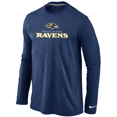 Nike Baltimore Ravens Authentic Logo Long Sleeve T-Shirt D.Blue,We sell and wholesale Nike Baltimore Ravens Authentic Logo Long Sleeve T-Shirt D.Blue on line form chian!