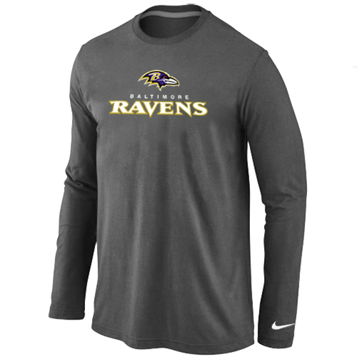 Nike Baltimore Ravens Authentic Logo Long Sleeve T-Shirt D.Gray,We sell and wholesale Nike Baltimore Ravens Authentic Logo Long Sleeve T-Shirt D.Gray on line form chian!