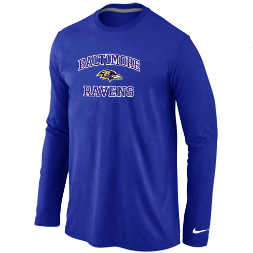 Nike Baltimore Ravens Heart & Soul Long Sleeve T-Shirt Blue,We sell and wholesale Nike Baltimore Ravens Heart & Soul Long Sleeve T-Shirt Blue on line form chian!