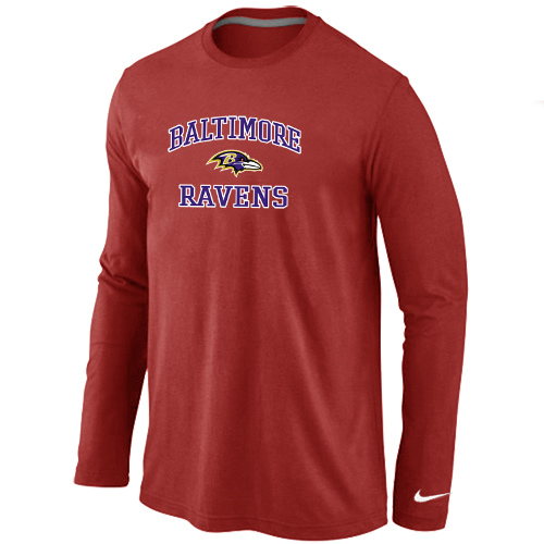 Nike Baltimore Ravens Heart & Soul Long Sleeve T-Shirt Red,We sell and wholesale Nike Baltimore Ravens Heart & Soul Long Sleeve T-Shirt Red on line form chian!