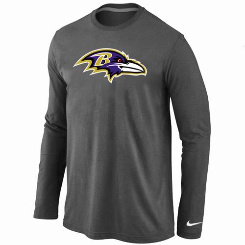 Nike Baltimore Ravens Logo Long Sleeve T-Shirt D.Gray,We sell and wholesale Nike Baltimore Ravens Logo Long Sleeve T-Shirt D.Gray on line form chian!